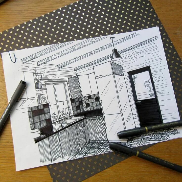 Проект связанный с графическим дизайном #визуализция #графика Interior design sketches, Drawing interior, Interior sketc