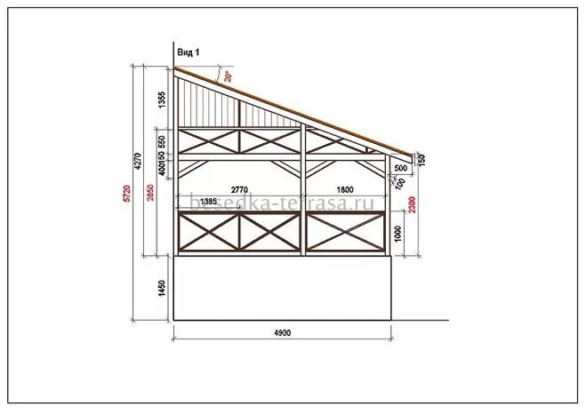 Проект террасы к дому чертежи Чертежи веранды фото - DelaDom.ru