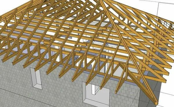 Проект вальмовой крыши фото Возведение стропильной системы в Екатеринбурге - Кровельные работы - Ремонт и ст