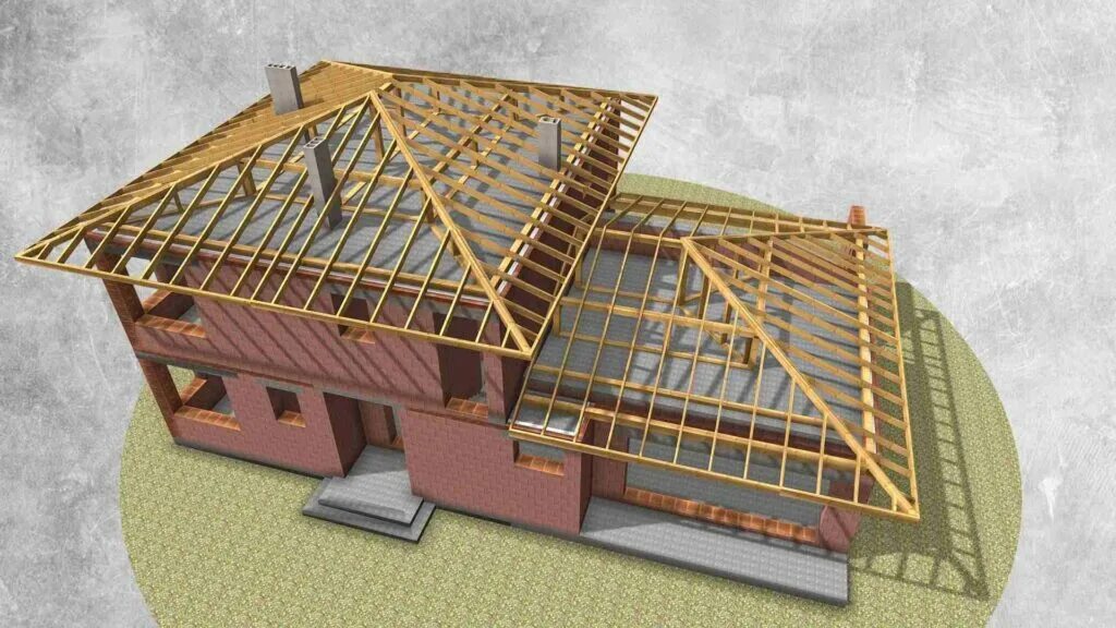 Проект вальмовой крыши фото Монтаж стропильной крыши - Кровельная компания "Строй 911"