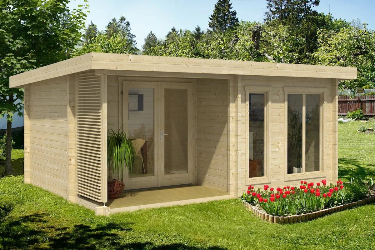 Проект времянок фото Perfect Cabins - Lasita Maja Flat Roof Range - Orkney 1 in 2023 Garden cabins, G