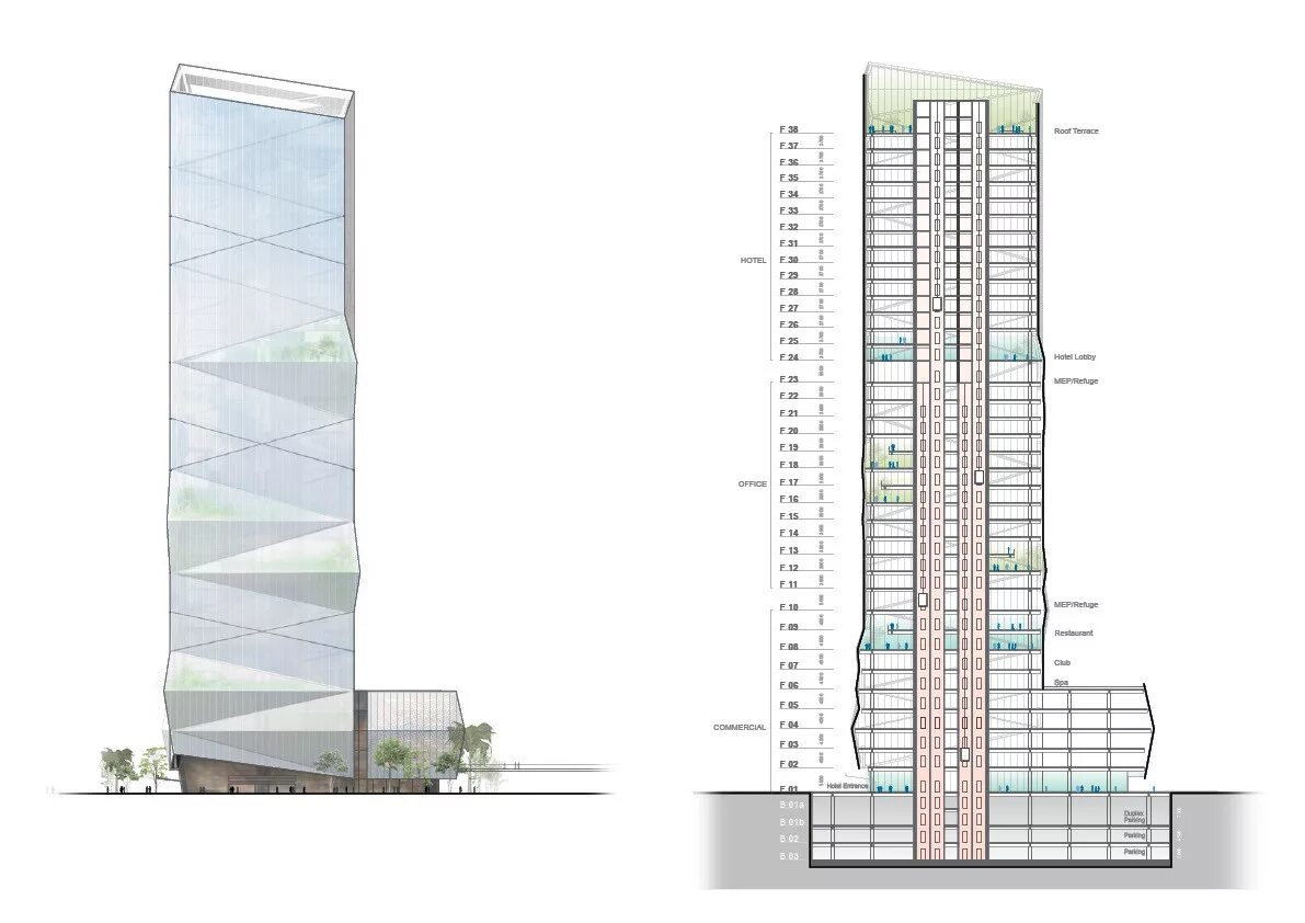 Проект высотного жилого дома чертежи Gallery of HENN Wins Competition to Design Wenzhou High-Rise - 8