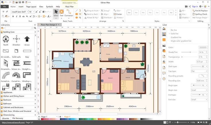 Проектирование планировки дома онлайн Floor Plan Maker - Make Floor Plans Simply Free floor plans, Library floor plan,