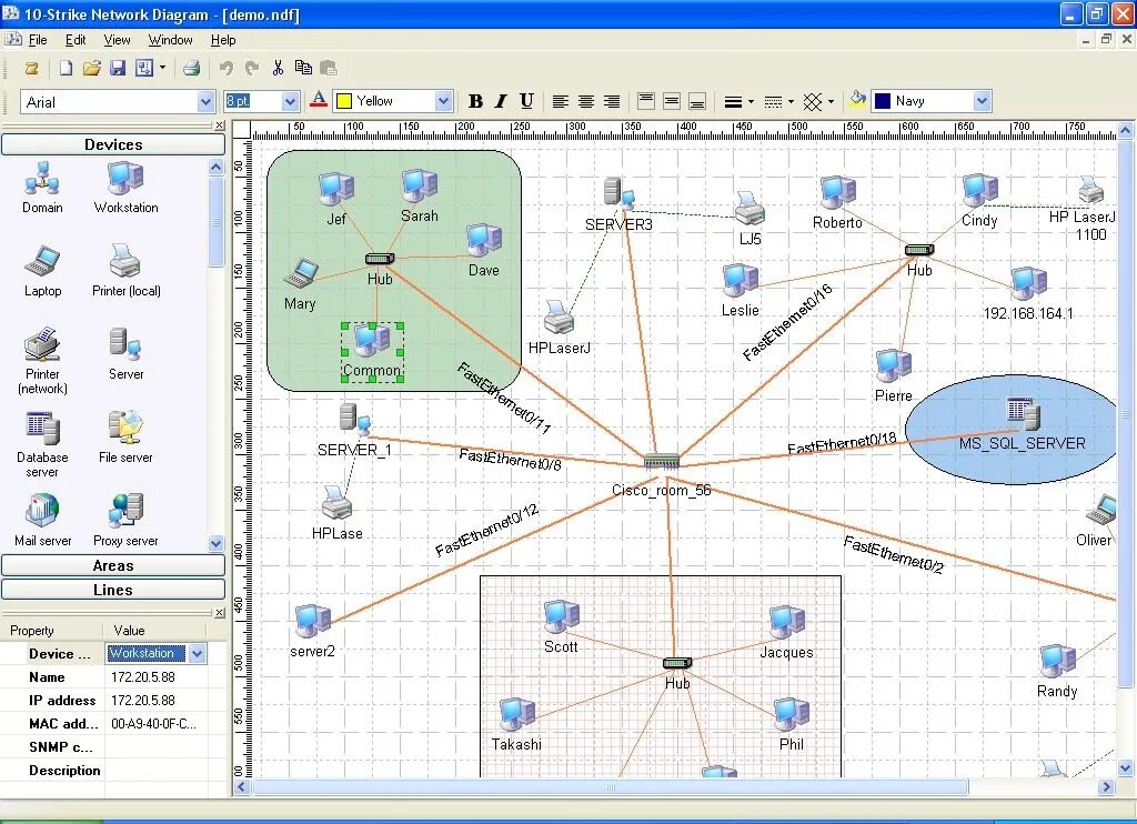 Проектирование схемы сети 10-Strike Network Diagram - Download von heise.de