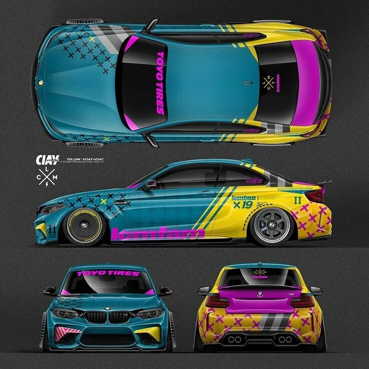 Проектирование тюнинга авто BMW M2 Car wrap, Car wrap design, Drifting cars