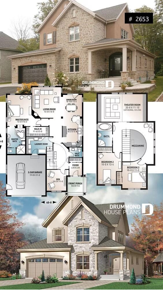 Проекты американских домов с планировками Pin by Thomas Rossetti on sPEC Sims house plans, House blueprints, House layouts