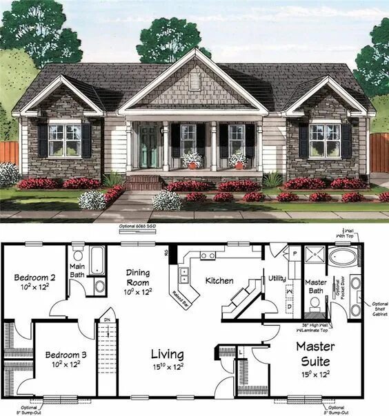 Проекты американских домов с планировками Classic curb appeal #housing Dream house plans, New house plans, House blueprint