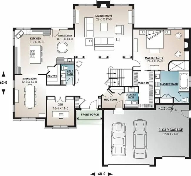 Проекты американских домов с планировками Modern Farmhouse Style House Plan 7359: Lancaster - Plan 7359 House plans, Farmh