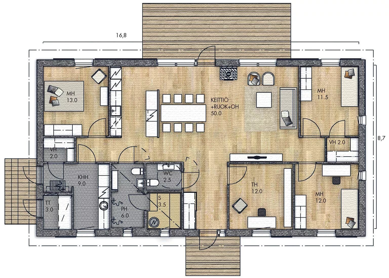 This walk-in closet delivers a WOW factor! #newhome Ranch house plans, House blu