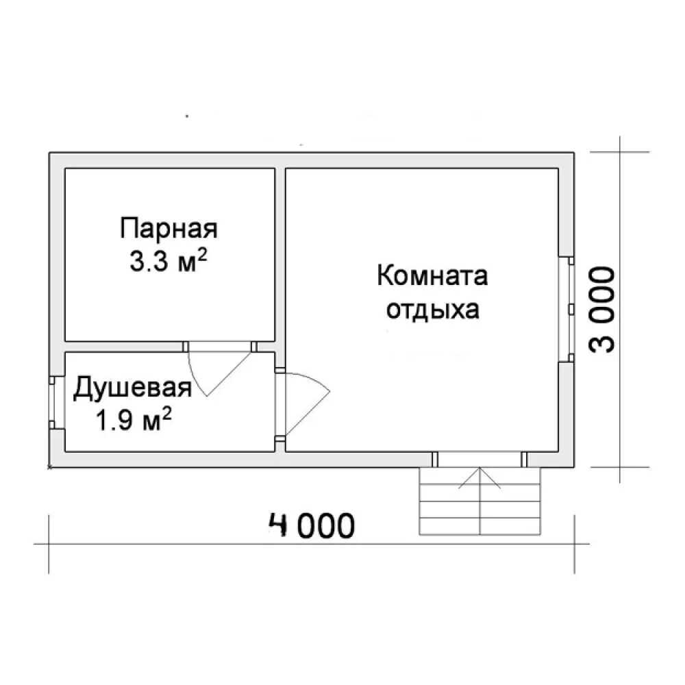 Проекты бань из пеноблоков с планировкой 5х4 Баня из блоков 3х4 (12 м2) - заказать строительство проекта под ключ в Нижнем Но