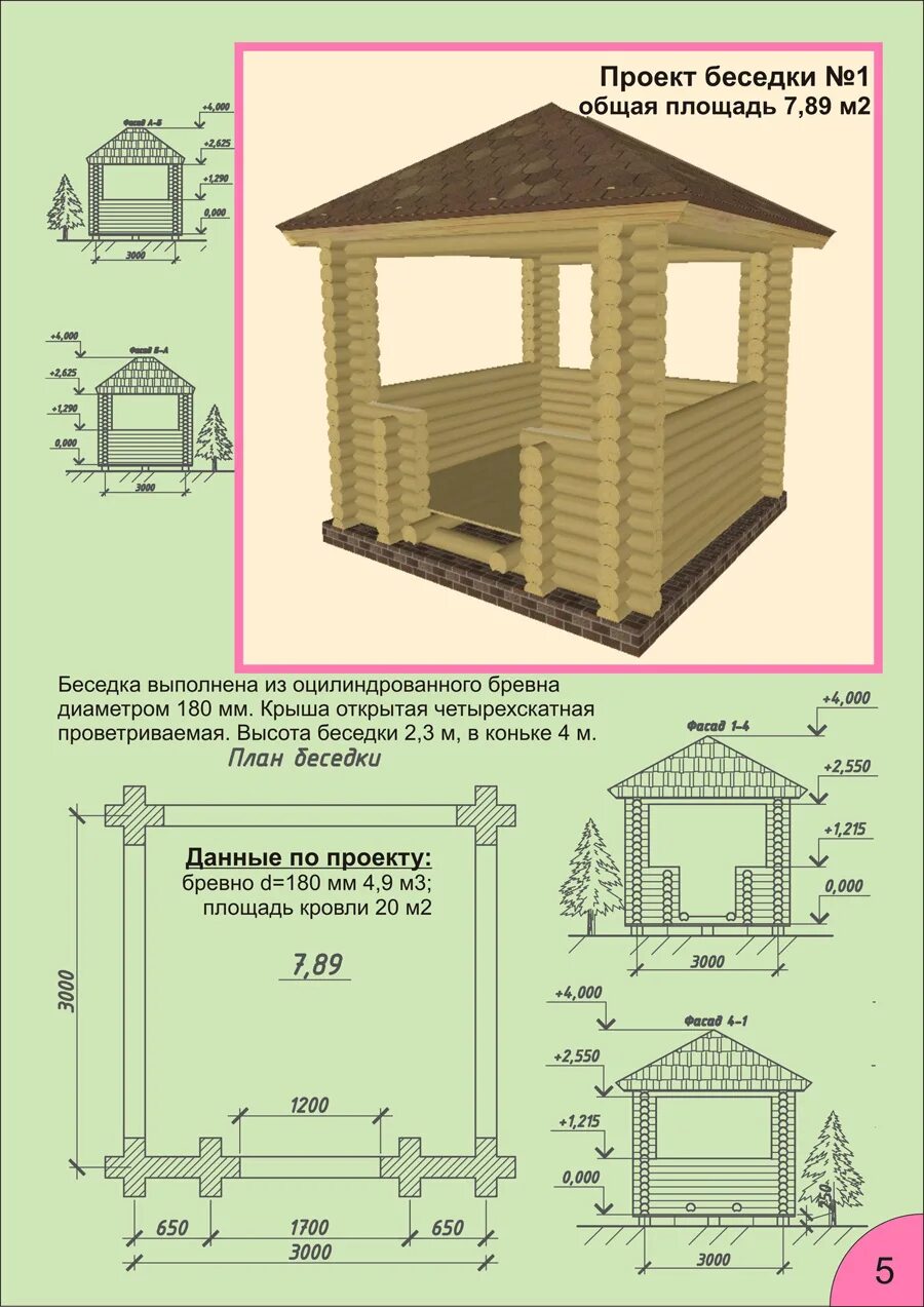Проекты беседок бесплатно чертежи и фото Проекты беседки - ООО "Новый Вид"