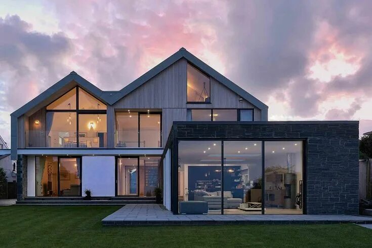 Проекты больших домов фото Modern barn house, Facade house, Architecture house