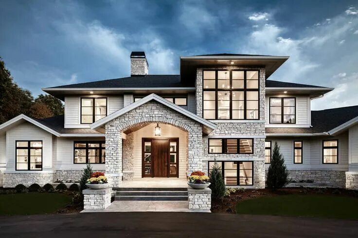 Проекты больших домов фото Traditional Meets Contemporary in Sophisticated Michigan Home (Freshome) House s