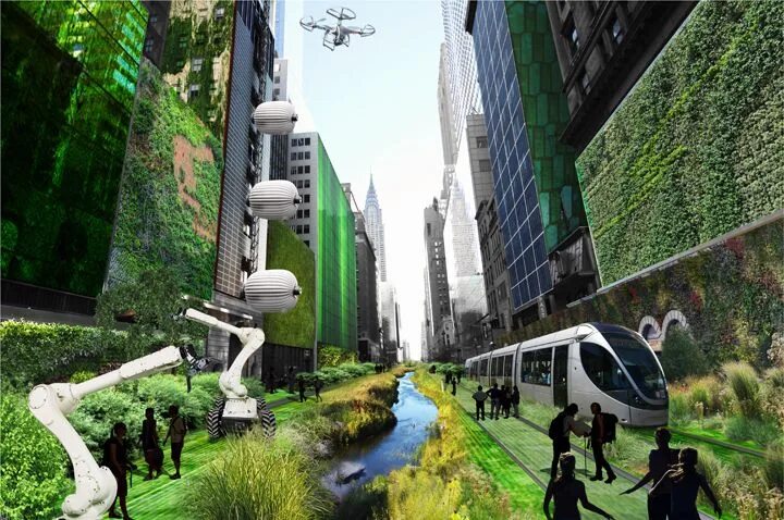 Проекты будущего фото What if we could rebuild New York City? Eco city, Smart city, Green architecture