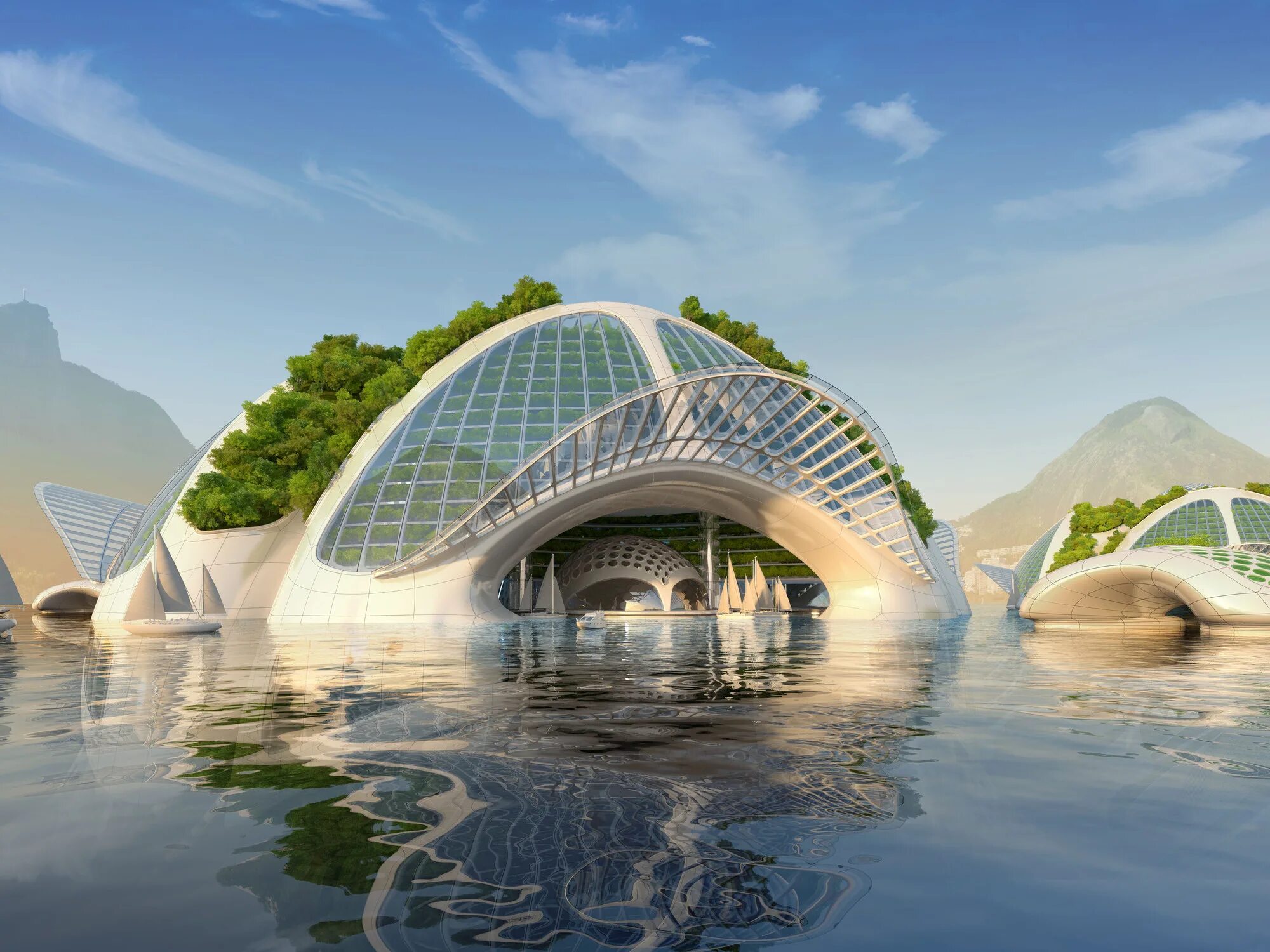 Проекты будущего фото Gallery of Vincent Callebaut Imagines "Oceanscrapers" 3D Printed from Recycled T