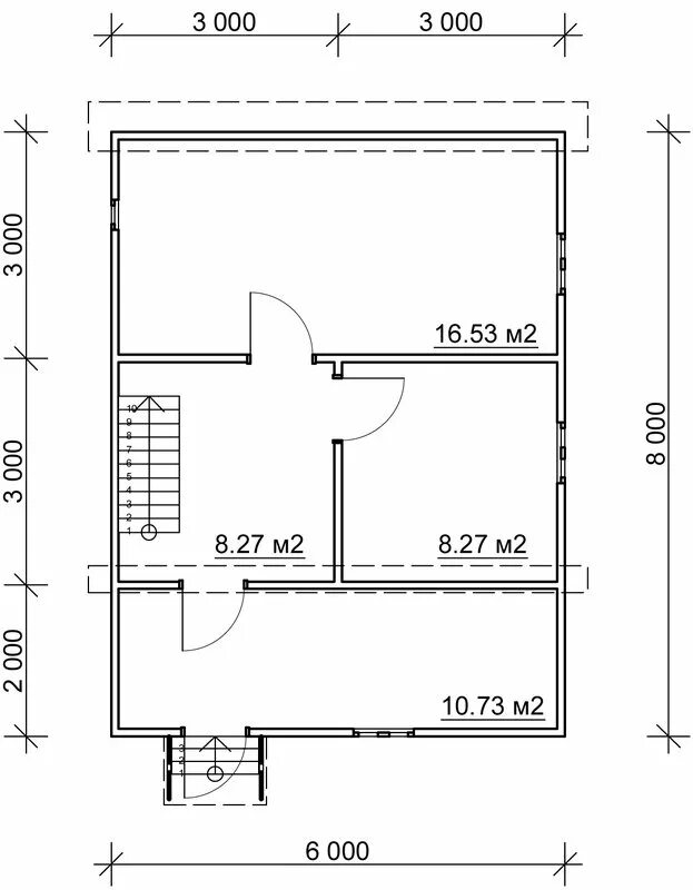 Проекты чертежами каркасных домов 6х8 Проект одноэтажного каркасного дома 6х6: планировка и схема дома с террасой, чер