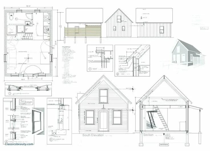 Проекты чертежей небольших домов Related image Tiny house plans, Building a tiny house, Tiny house floor plans