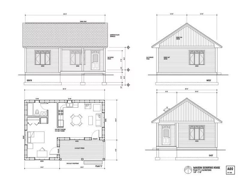 Проекты чертежей небольших домов Free Tiny House Plans: Free Beautiful Tiny House Plans - Fortikur Tiny house pla