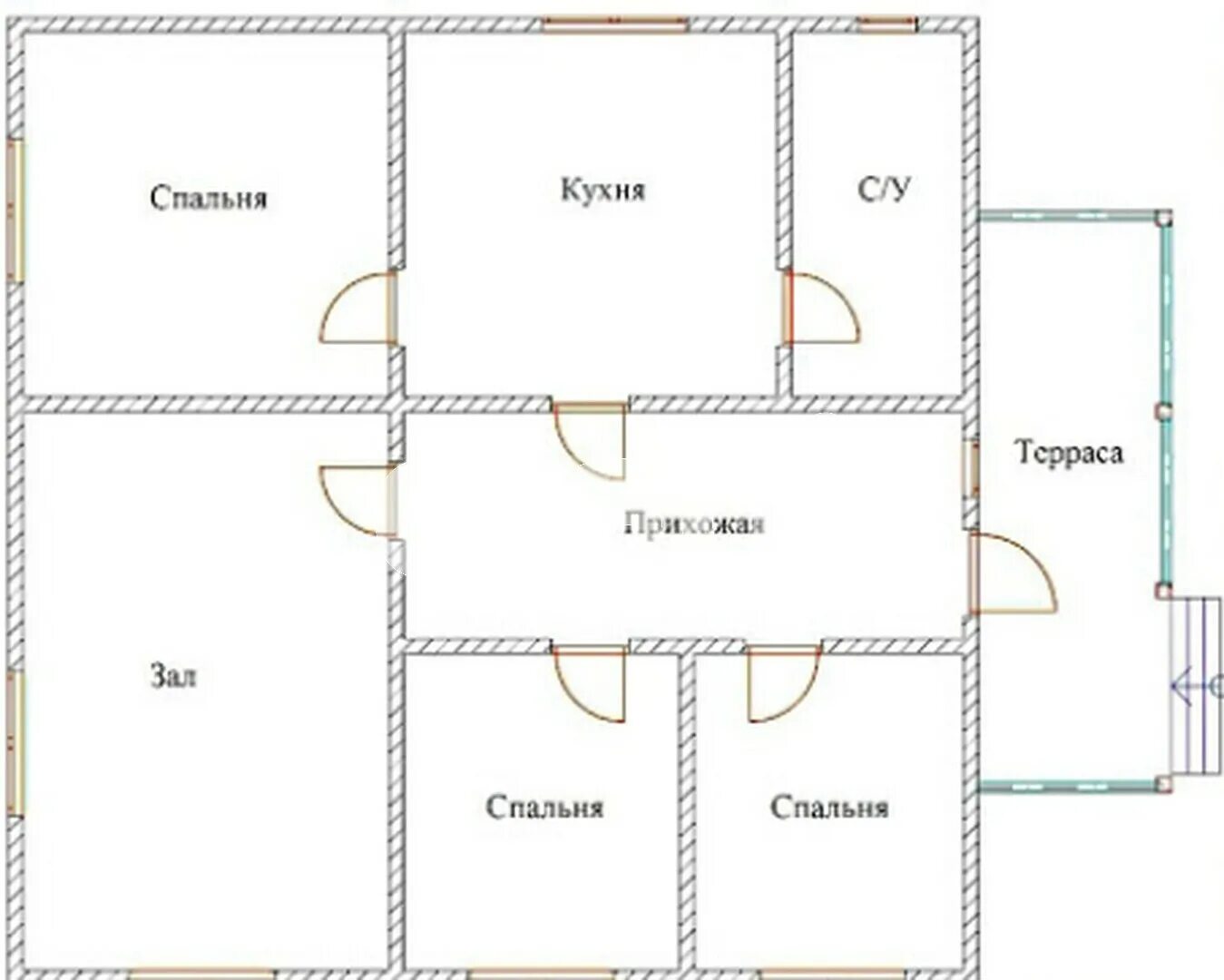 Проекты чертежи домов 9 на 12 Схемы расположения комнат в доме - фото