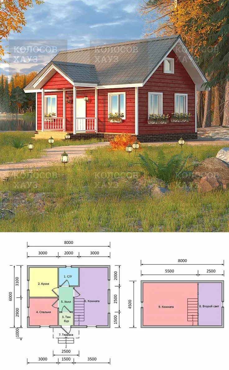 Planos de casas pequeñas - opciones de planificación y diseño Архитектурный диза