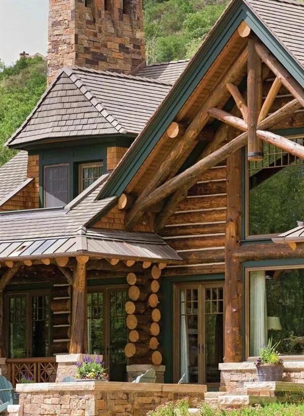 Проекты деревянных крыш фото Highly inviting timber frame house in the beautiful Rocky Mountains Log homes, C