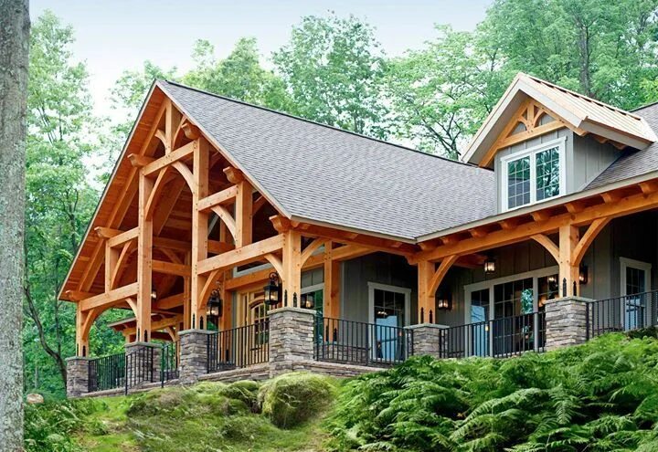 Проекты деревянных крыш фото Timber Frame Home Plans - Mid-Atlantic Timberframes Timber frame home plans, Tim