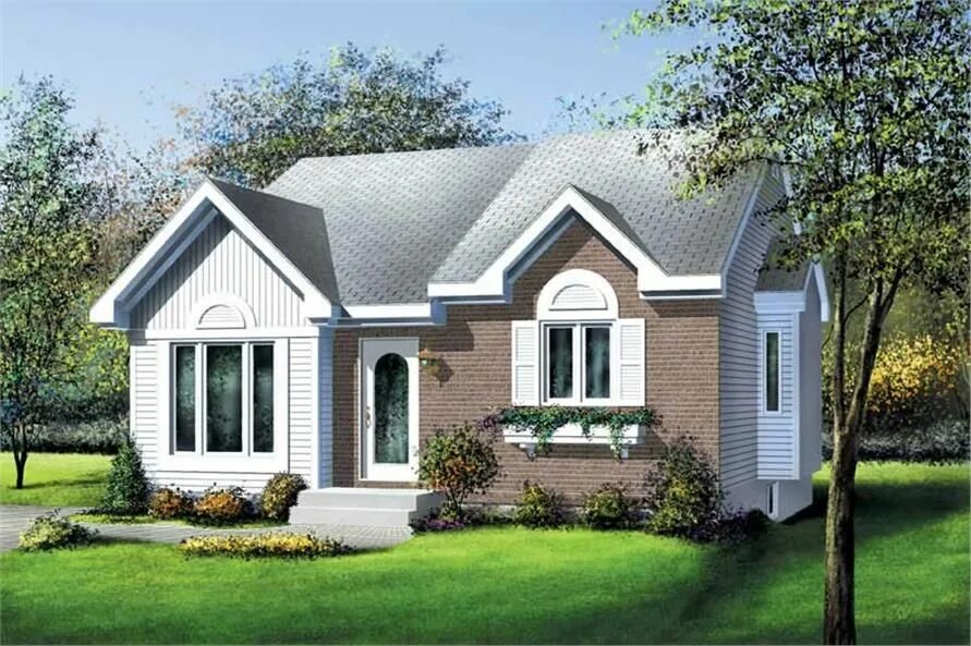 Проекты дома дубенки фото Bungalow Floor Plan - 2 Bedrms, 1 Baths - 964 Sq Ft - Plan #157-1478 Traditional