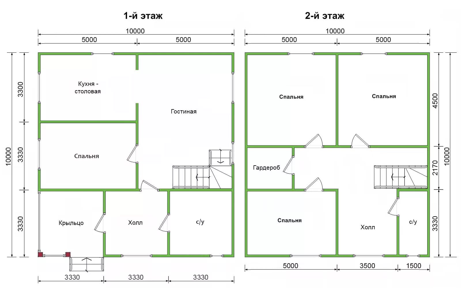 Проекты домов 10х10 фото Проект дома 10 на двухэтажный фото - DelaDom.ru