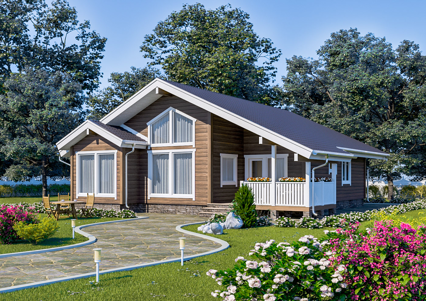 Проекты домов 120 м2 фото Wooden House :: Behance