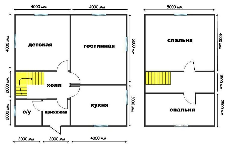 Проекты домов 8 8 двухэтажные фото Проект одноэтажного дома 8х8 фото - DelaDom.ru