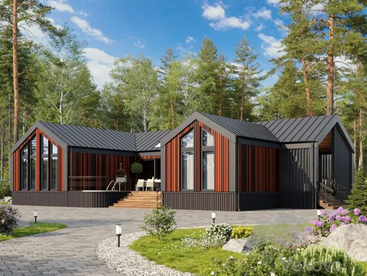 592 Sq. Ft. Modular Tiny Home by Møn Huset Prefab cottages, Small modular homes,