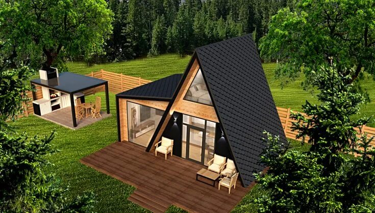 Проекты домов фото проект 3 a frame cabin on Behance A frame cabin, Triangle house, A frame house plans