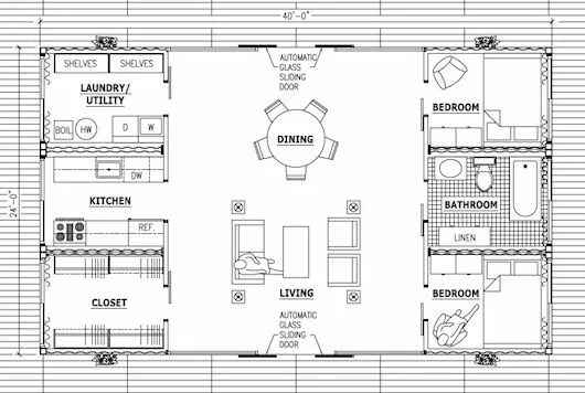 Проекты домов из контейнеров с планировкой Shipping Container Design - Old Lady House Shipping container house plans, Shipp