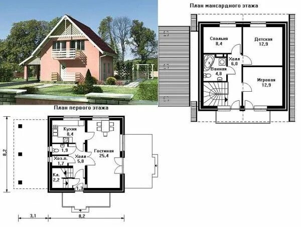 Одноэтажный Дом С Мансардой: 100+ (Фото) Красивых Проектов House window design, 