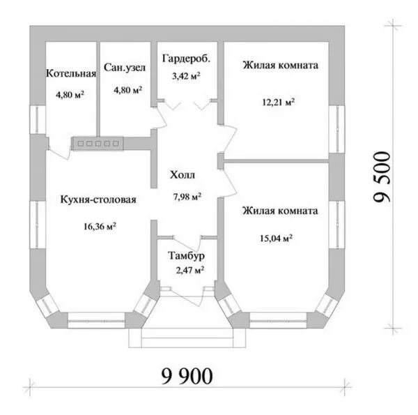 Проекты домов одноэтажных в дагестане схема фото Бригада рабочих Эскизный проект небольшого загородного дома A-025