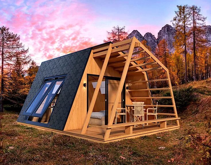 Проекты домов построенные своими руками фото K2MODUL/glampingMOD on Behance Tiny house vacation, House design, Tiny house des