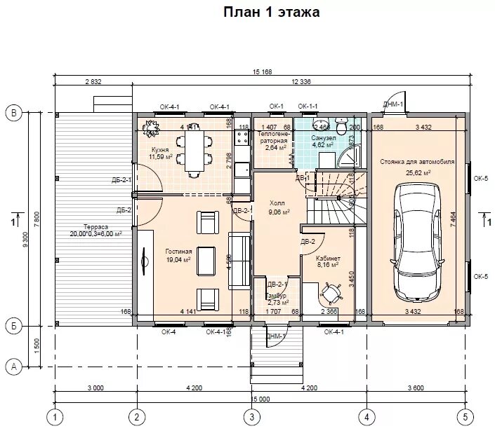 Проекты домов с гаражом бесплатно чертежи Готовый проект дома с гаражом и террасой ПД-102-К-160 Тюмень и Тюменская область