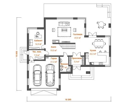 Проекты домов с гаражом фото чертежи Дома более 150 м2