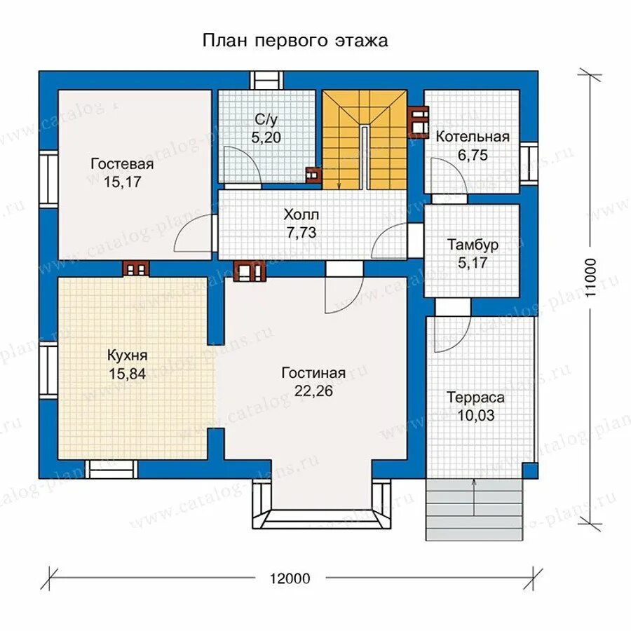 Проекты домов с котельной фото Проект двухэтажного дома из газобетона № 56-98K в европейском стиле каталог Прое