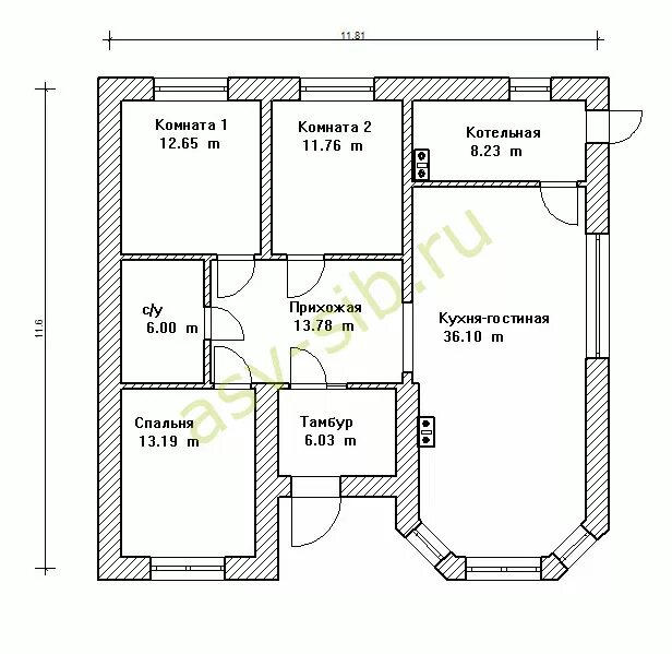 Проекты домов в дагестане одноэтажный с чертежами Проект небольшого одноэтажного дома из кирпича Москва