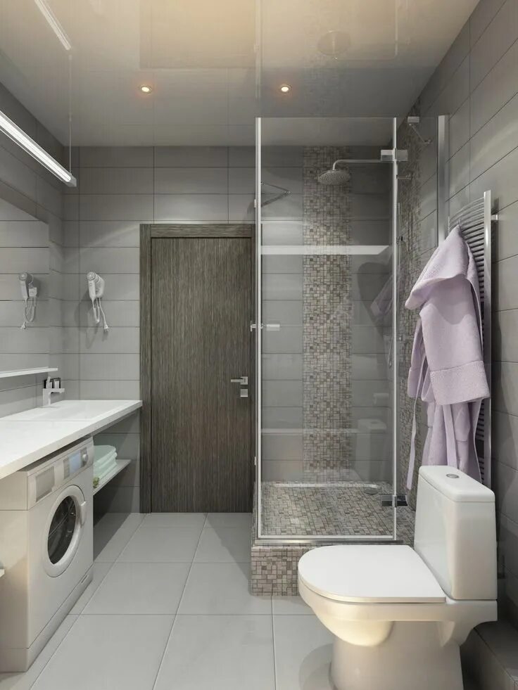 Проекты душевых комнат с туалетом фото #designinterior #design #bathroom #дизайнинтерьера #дизайнванны #дизайнсанузла Д