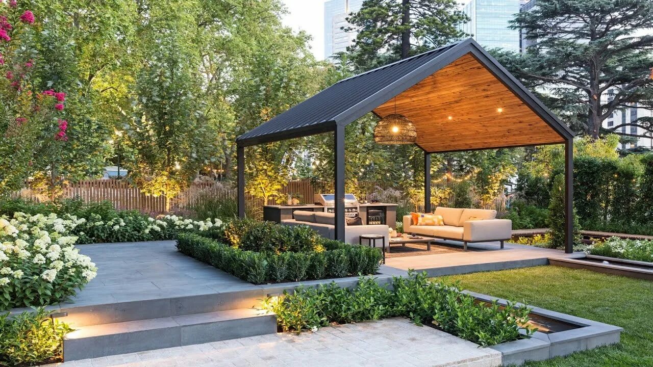 Проекты дворов частных домов фото TOP! 90+ MODERN GAZEBO DESIGNS TIPS FOR ELEVATING OUTDOOR LIVING SPACES WITH BES