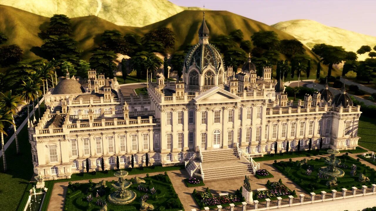 Проекты дворцов фото lay-zee ne-ef Sims building, Castle howard, Fantasy landscape