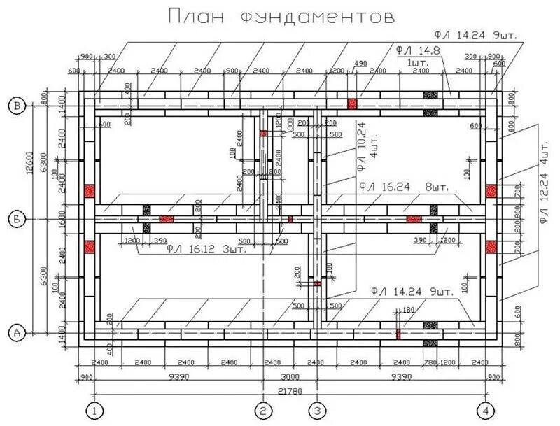 Проекты фундамента для домов бесплатно чертежи Проект ленточного фундамента: особенности, расчет, документы