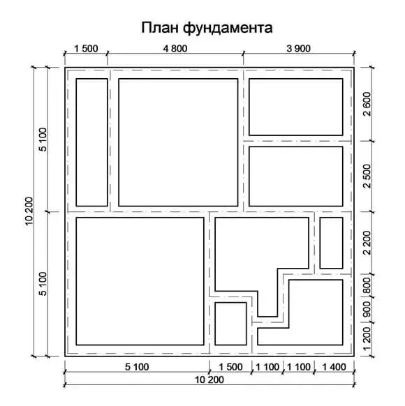 Проекты фундамента для домов бесплатно чертежи Количество бетона на фундамент 10 на 10: сколько кубов нужно на фундамент дома