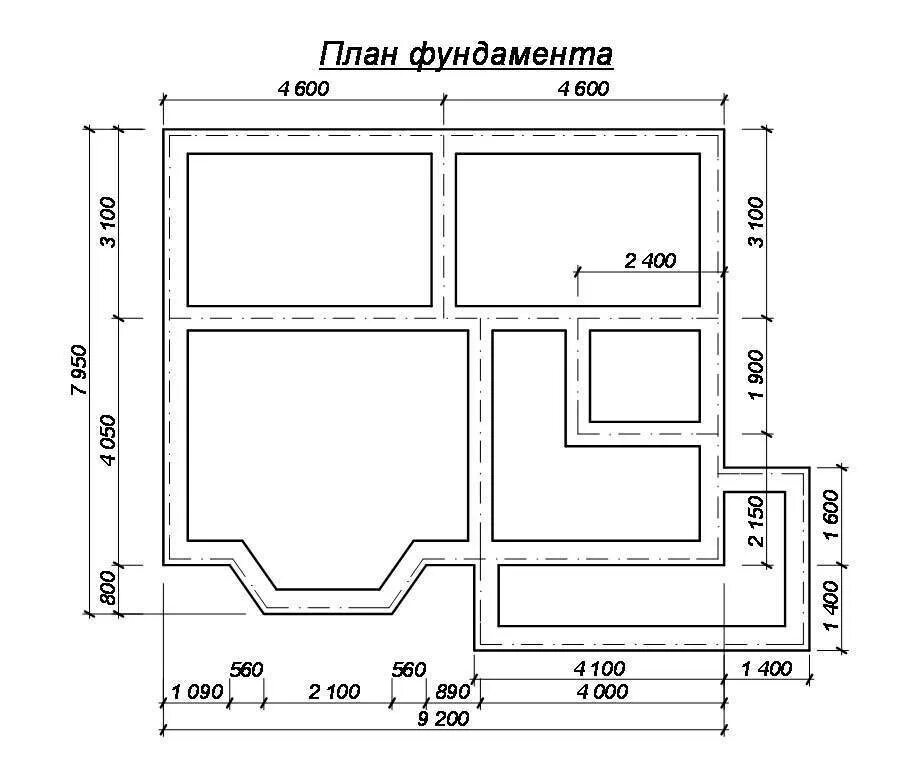 Проекты фундамента для домов бесплатно чертежи План фундамента - CormanStroy.ru