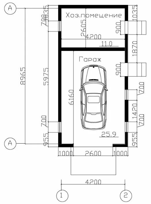 Проекты гаражей бесплатно чертежи и фото План гаража с размерами Planimetria casa, Case di legno, Casa garage