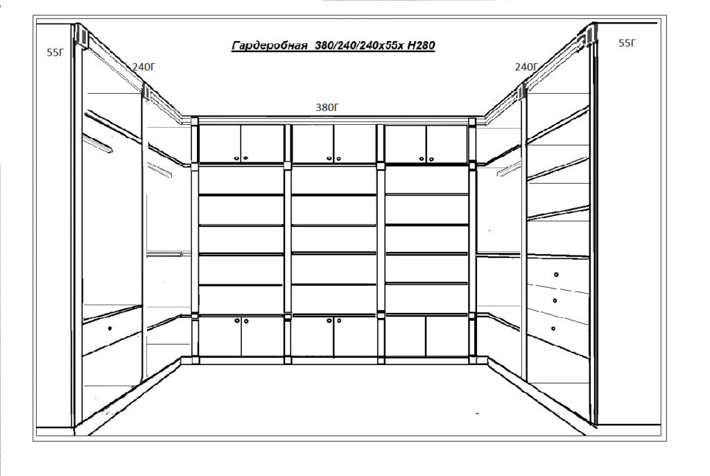 Проекты гардеробных с размерами фото Гардеробные системы купить в Краснодаре на заказ по лучшей цене