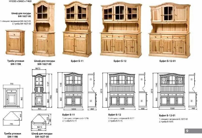 Проекты и чертежи мебели для дома Буфет 2д Лотос для поcуды купить Москве - цены, характеристики на sos-na.ru