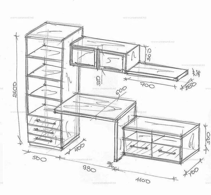 Проекты и чертежи мебели для дома Эскизы мебели для детской комнаты Furniture design sketches, Furniture design mo